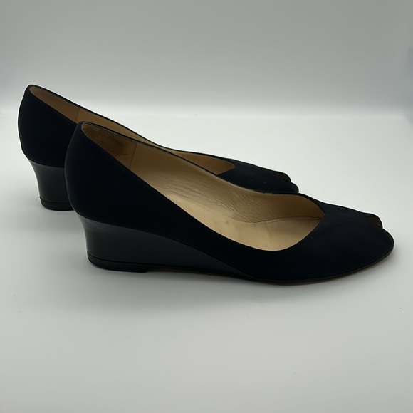 Black Open Toe Wedges - Picture 5 of 5
